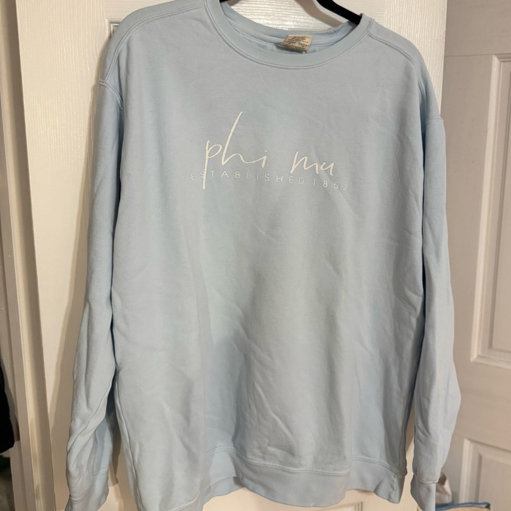 PHI MU light blue crewneck